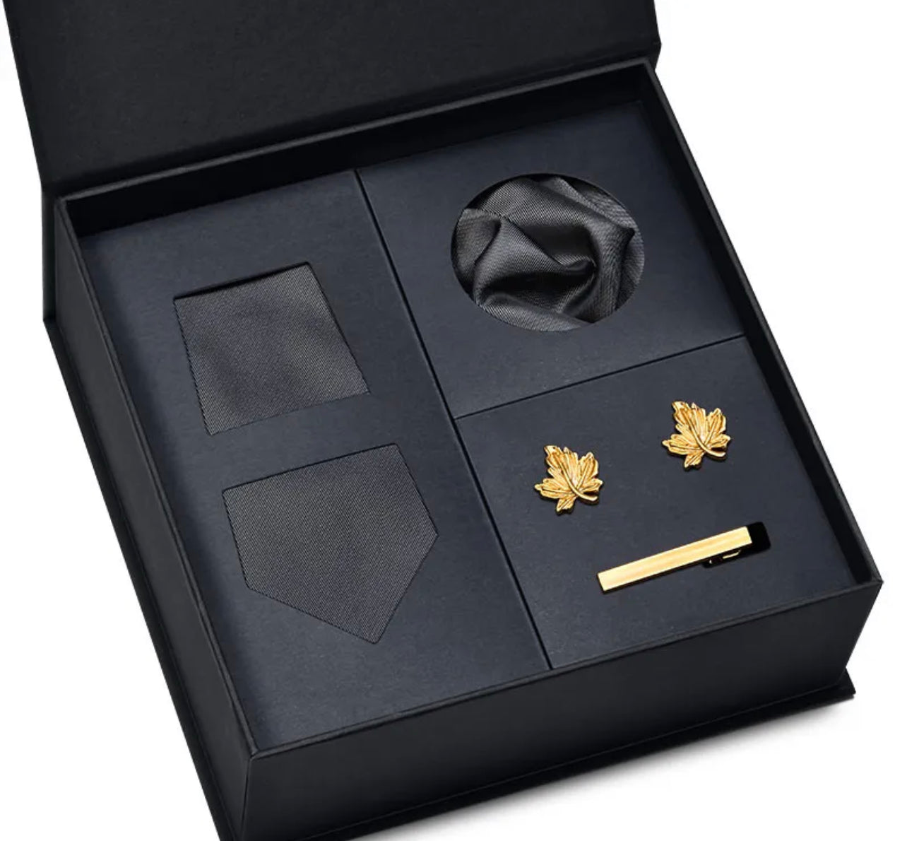Men silk neck tie set with gift box