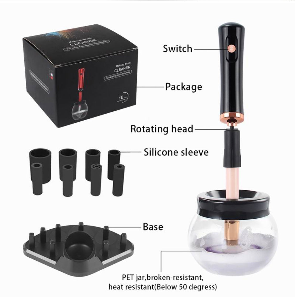 2 and 1 Electric Make up Brush Cleaner and Dryer