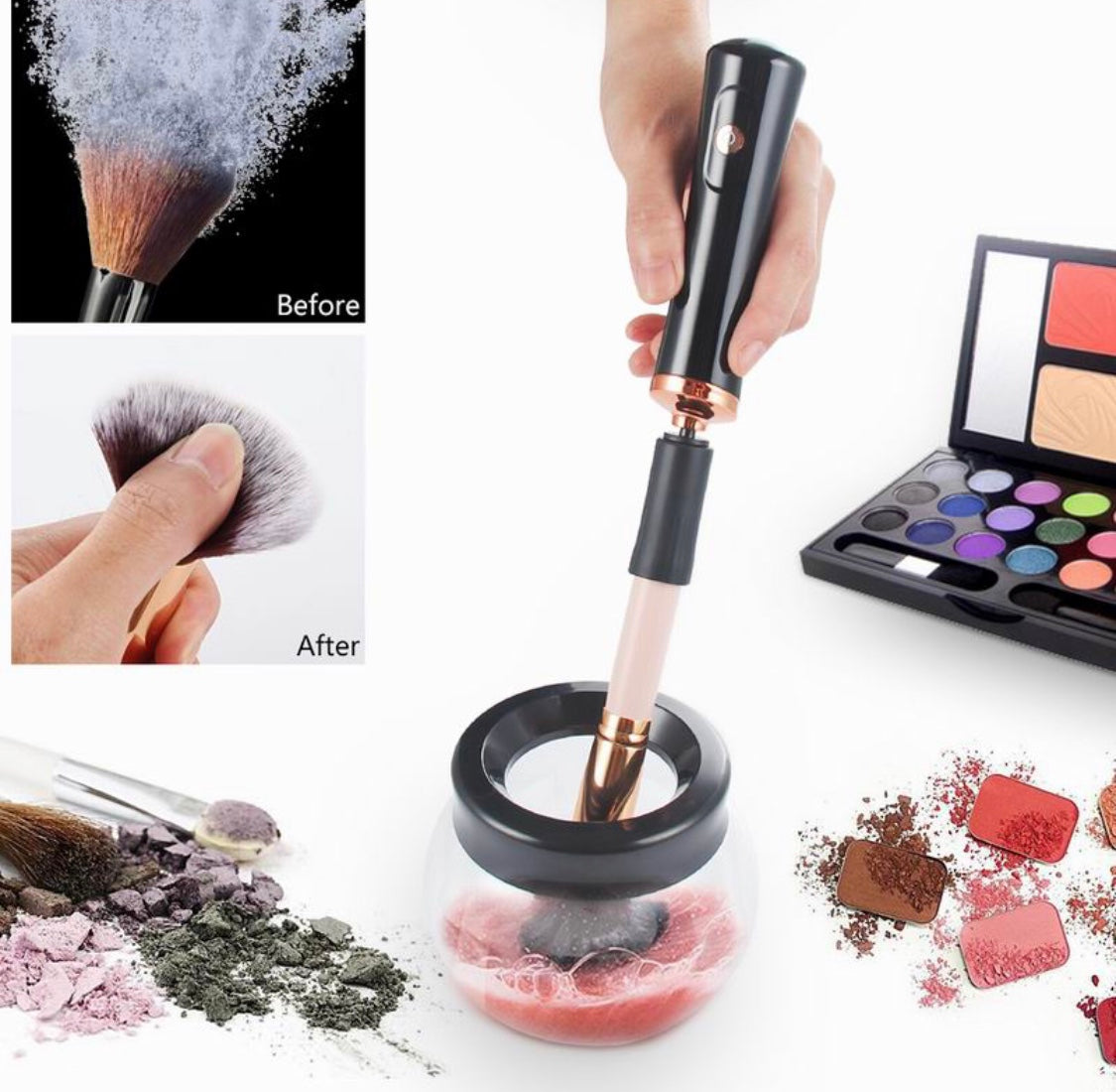 2 and 1 Electric Make up Brush Cleaner and Dryer
